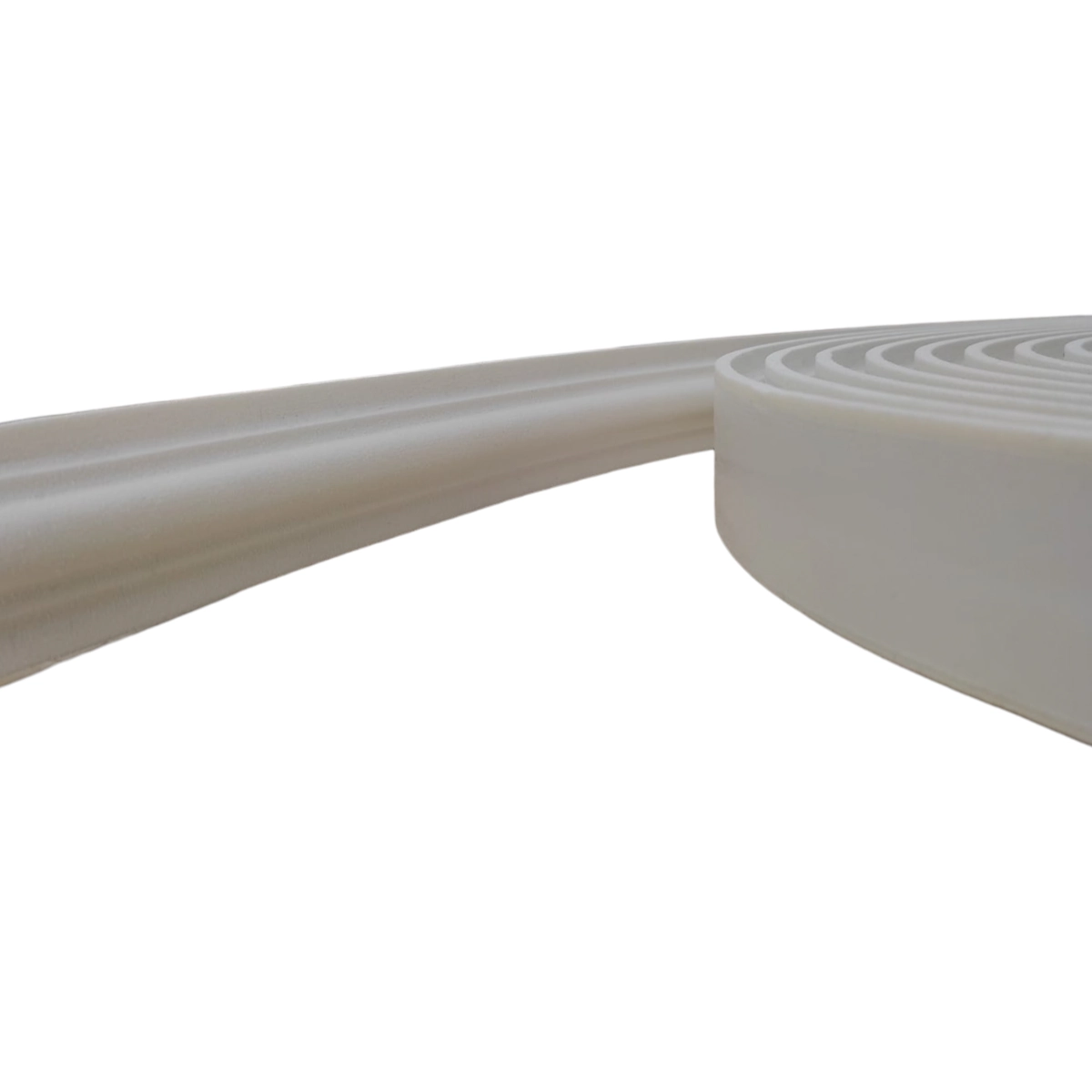 Boiserie Moldura Rodameio De Eva Adesivo E Flexível *sirius 4cmx 1,4cm 25 Metros* Branco