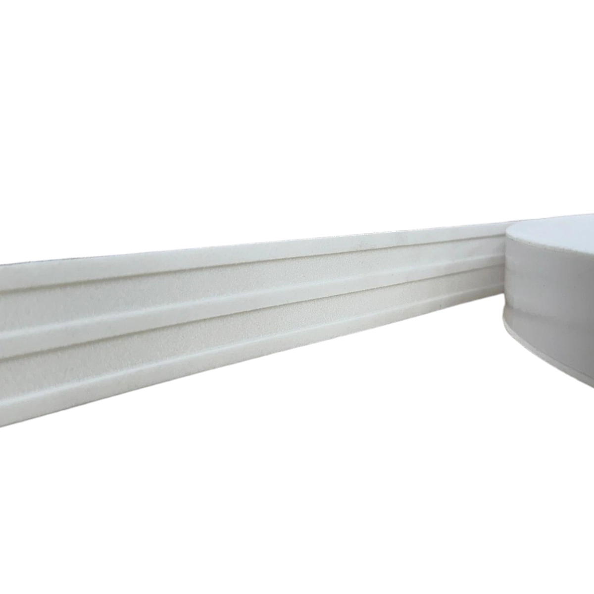 Boiserie Moldura Rodameio De Eva Adesivo E Flexível *marte 3,5cmx 5mm 25 Metros* Branco