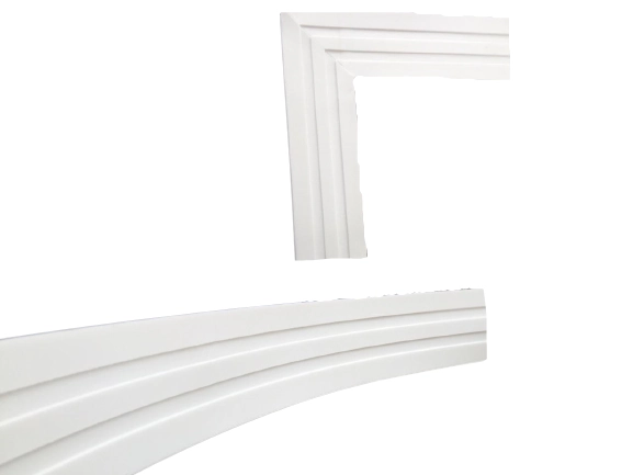 Moldura Rodameio De Eva Adesivo E Flexível *marte 5cmx 5mm 20 Metros* Branco