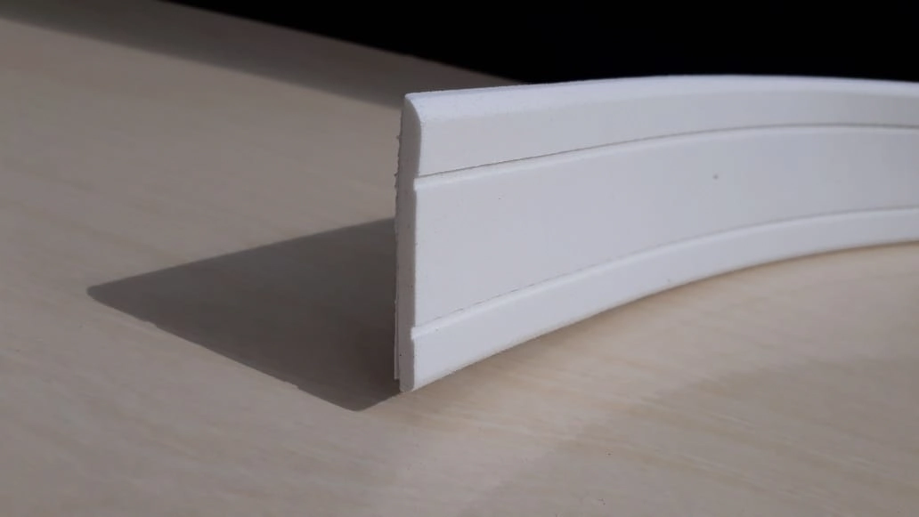 Boiserie Moldura Rodameio De Eva Adesivo E Flexível *orion 5cmx 5mm 10 Metros* Branco