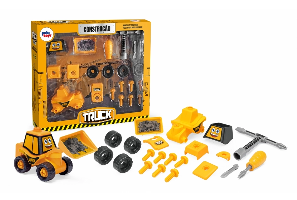 Brinquedo Truck Escavadeira Pakitoys