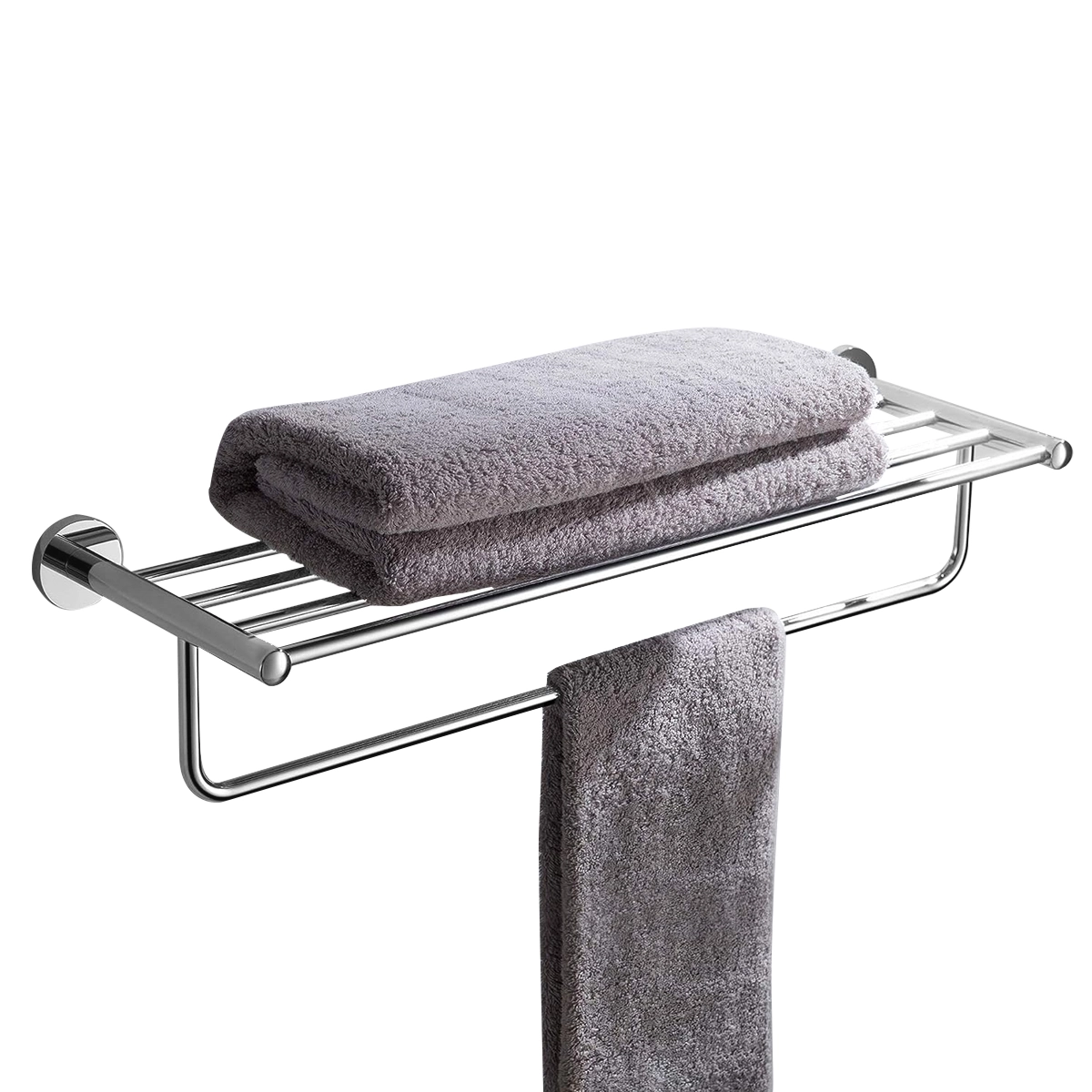 Suporte Embralumi Duplo Toalheiro De Parede Banheiro 60cm