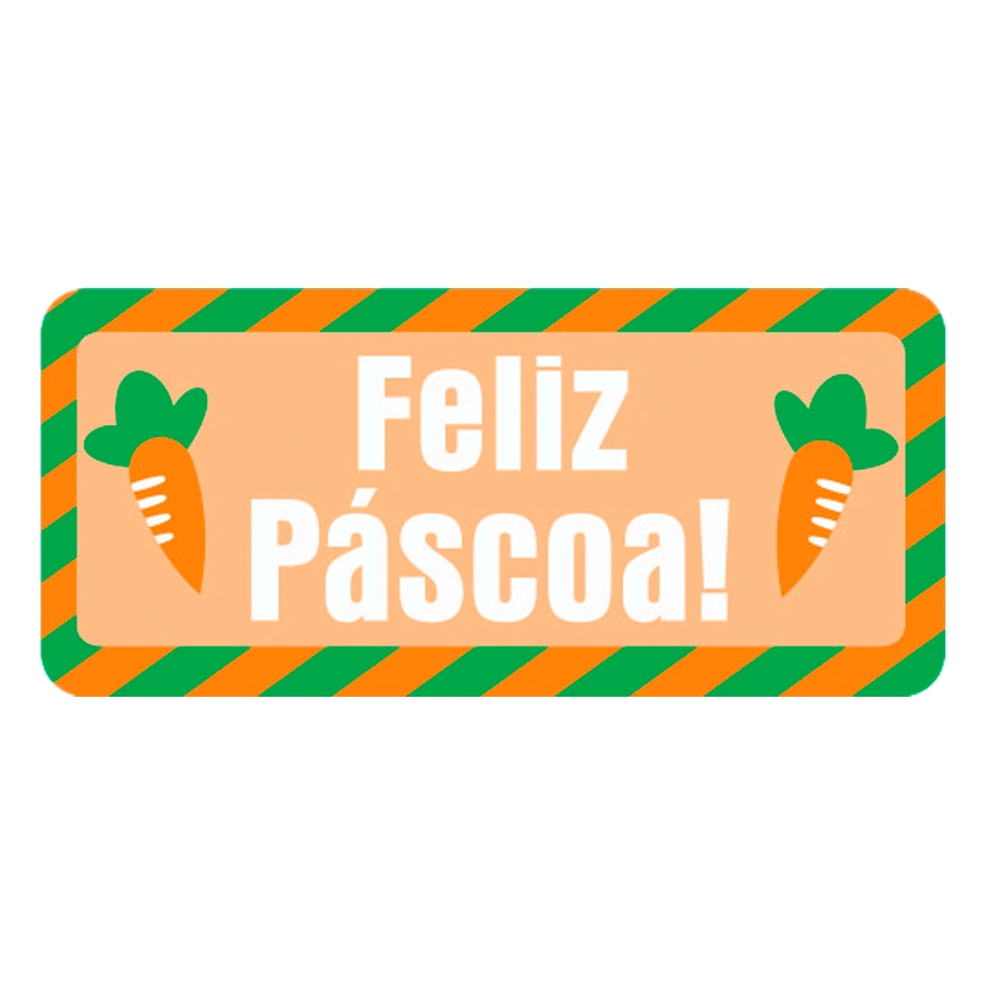 Etiqueta P7 Estampa Feliz Páscoa Cenourinha Hiper 1000un