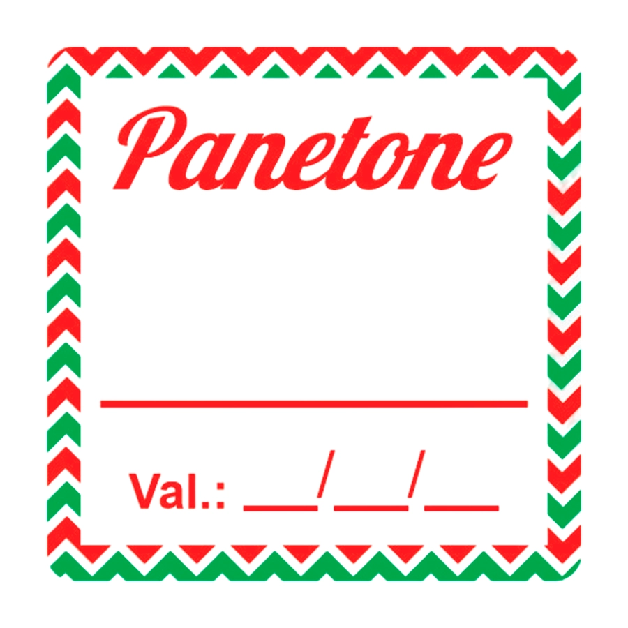 Etiqueta Panetone Quadrado N7 Hiper Embalagens