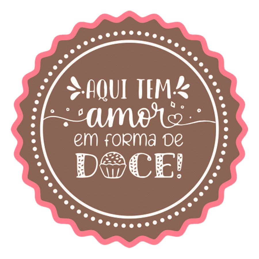 Hipr Etiqueta Amor Em Forma De Doce