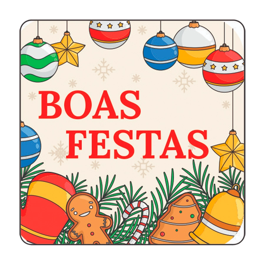 Etiqueta Boas Festas N11 Hiper Embalagens