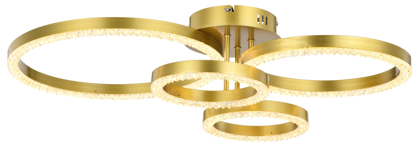 Plafon Holly 20x20x30x50cm 68w 3000k Skylight Dourado