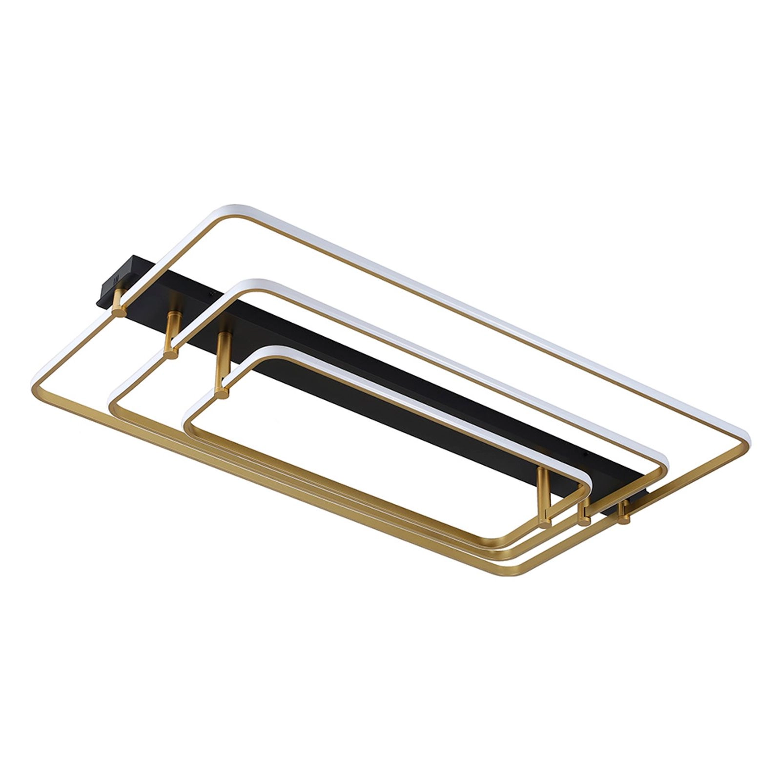 Plafon Skylight Listo 3107rt Led Bivolt Preto/dourado