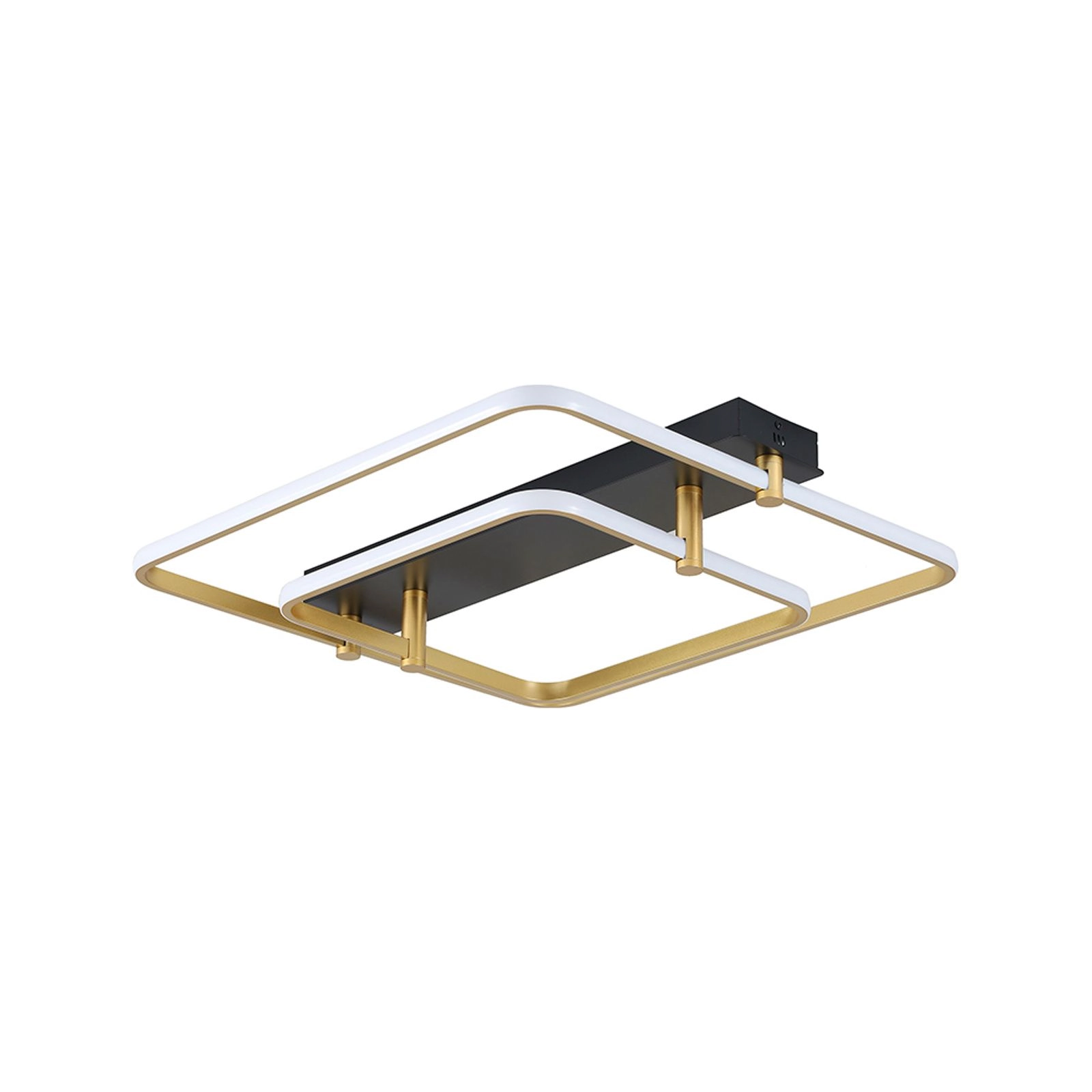 Plafon Skylight Listo 3107q Led Bivolt Preto/dourado