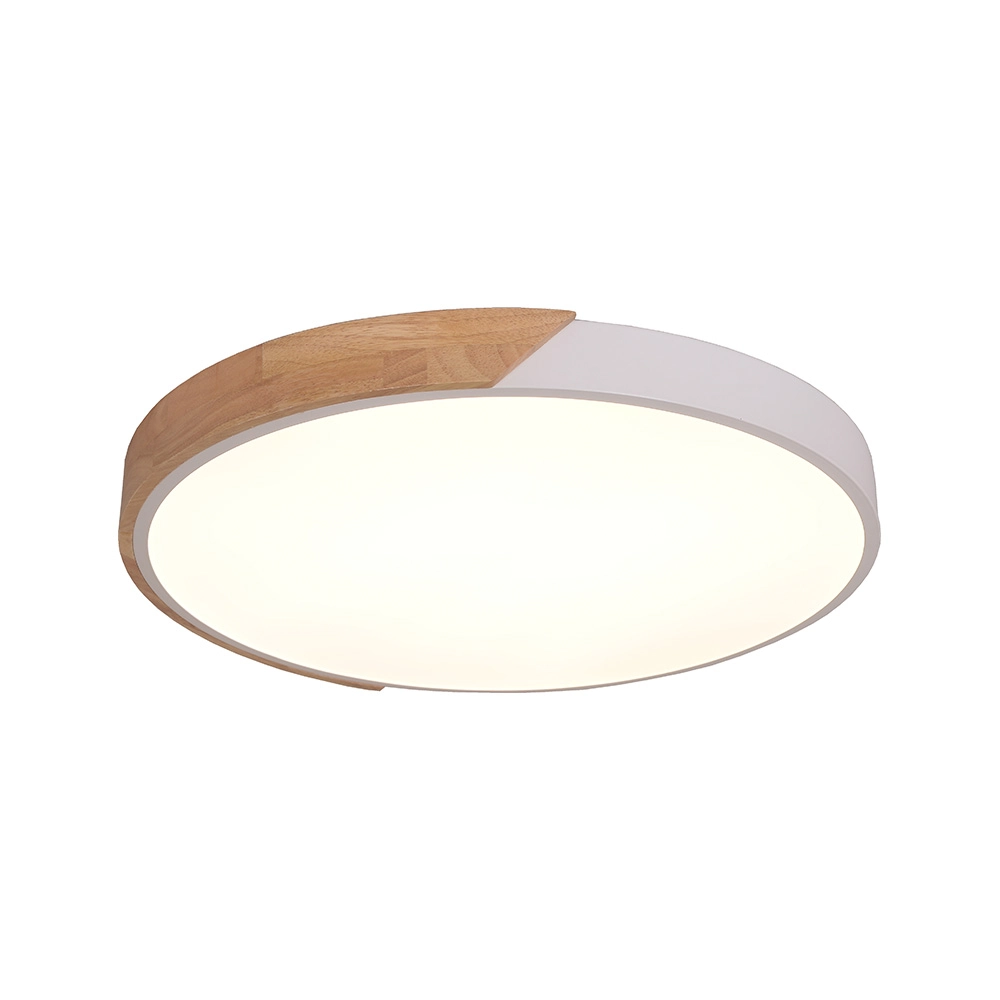 Plafon Skylight Wood 4038r5 50 Led Bivolt Madeira/branco