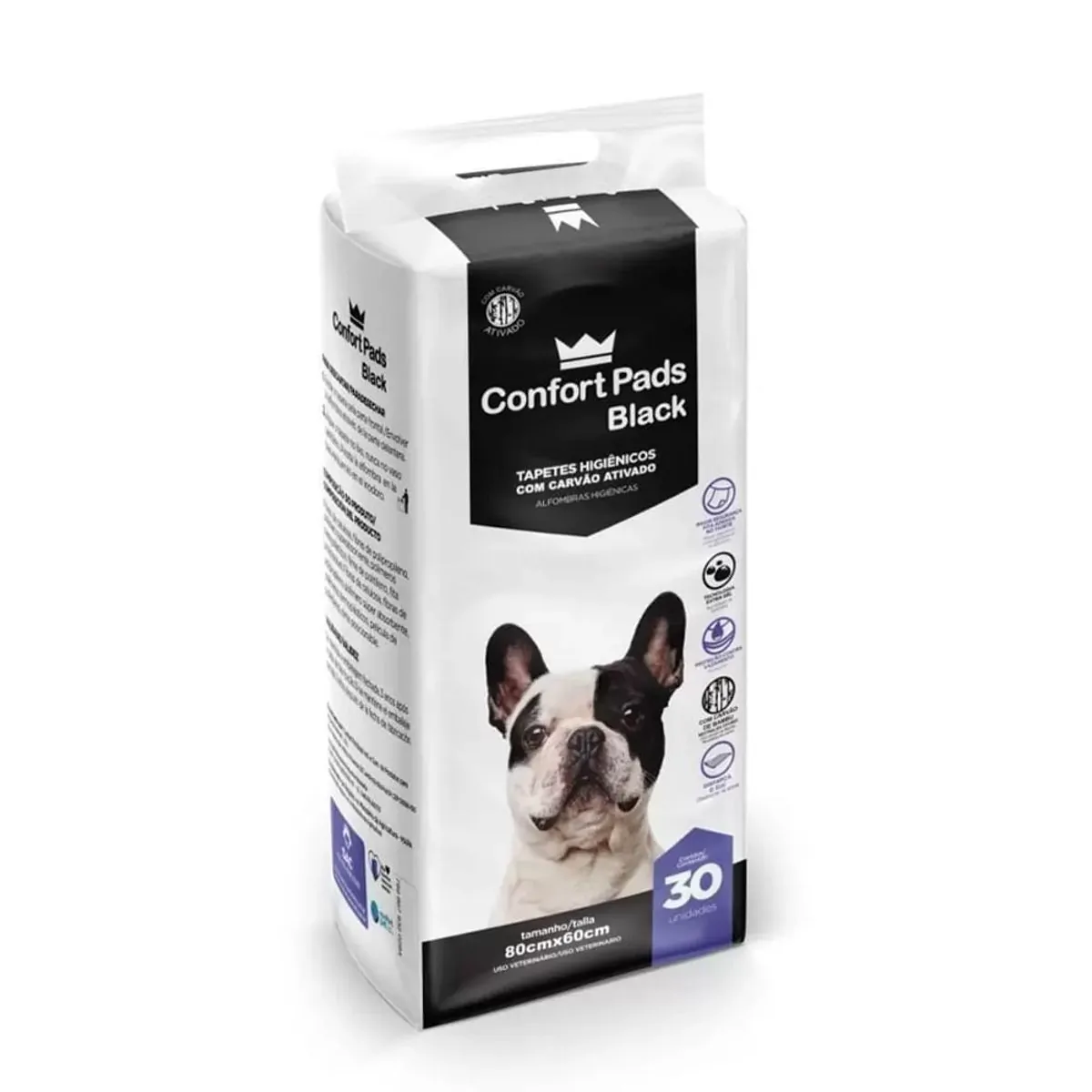 Tapete Higienico Confort Pads Black 80x60 C/30un