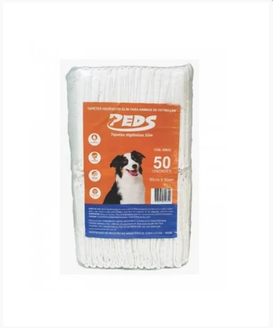 Tapete Higiênico Slim 80x60cm Confort Pads Com 50un