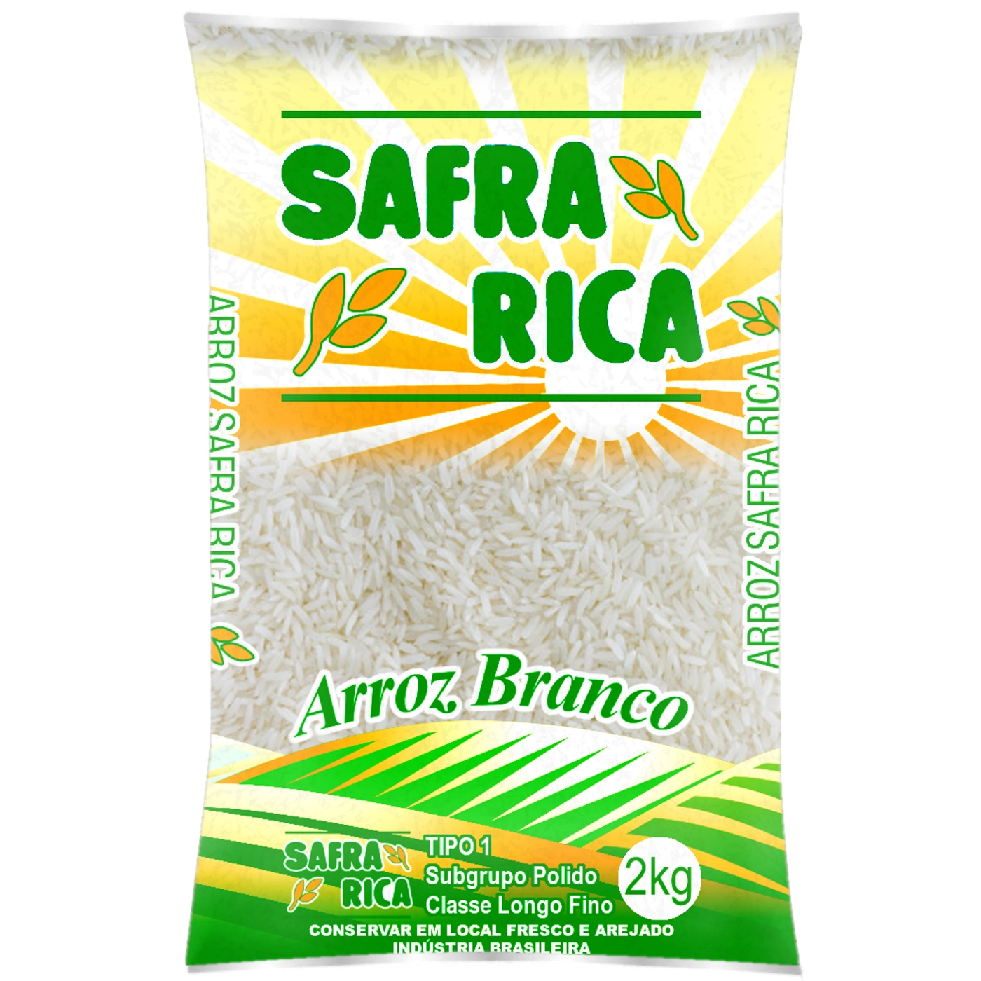 Arroz Safra Rica Branco Tipo 1 2kg