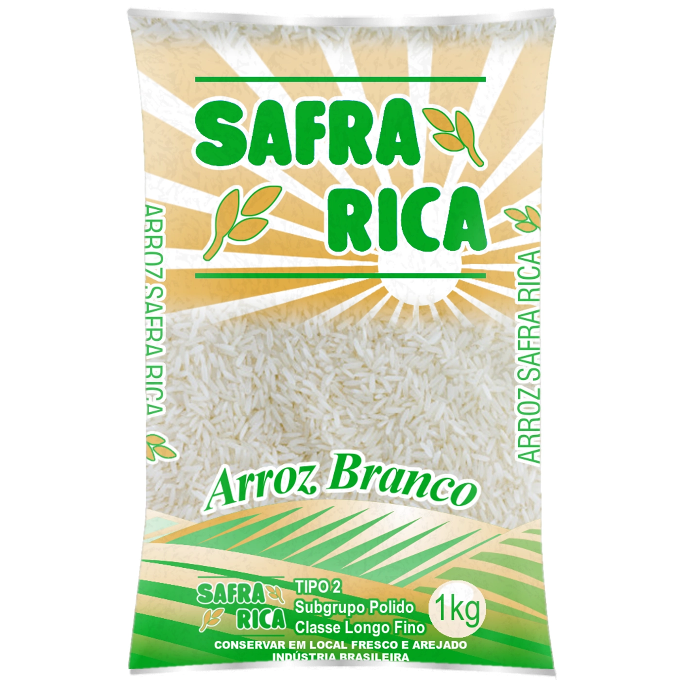 Arroz Safra Rica Branco Tipo 2 1kg