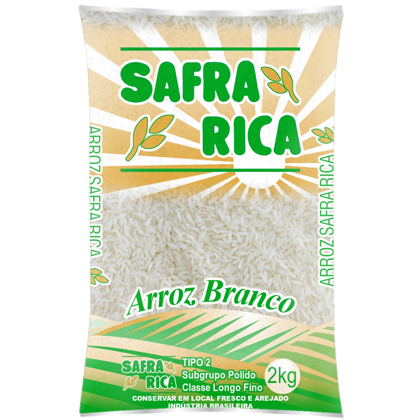 Arroz Safra Rica Branco Tipo 2 2kg