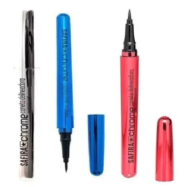 Caneta Delineadora para olhos Water Proof Safira Luxo Coleção Chrome