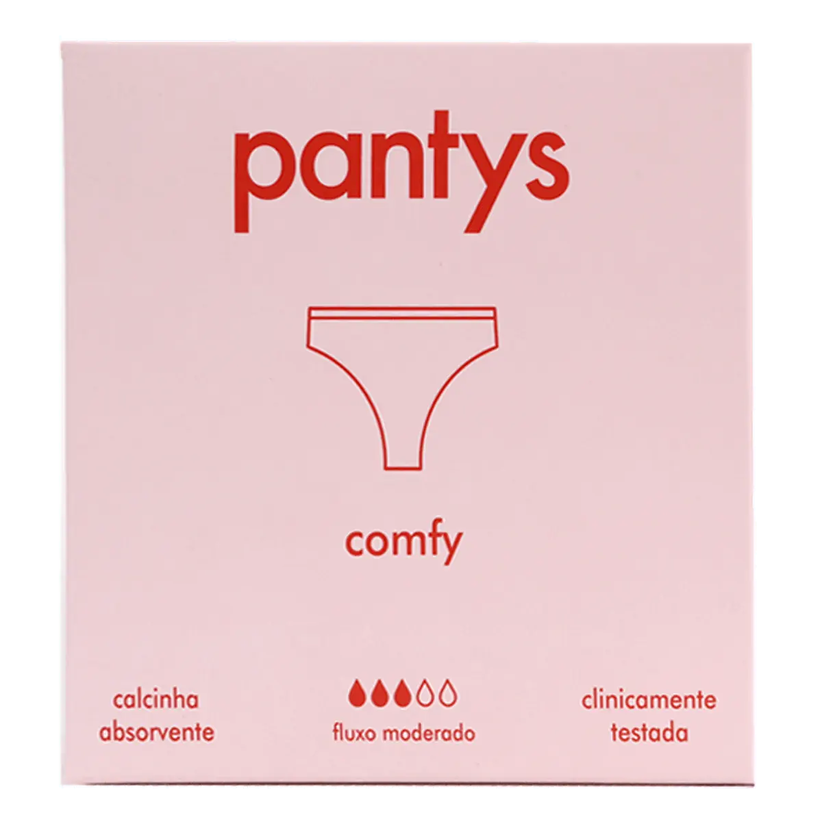 Calcinha Absorvente Pantys Comfy Fluxo Moderado Tamanho GG 1 Unidade