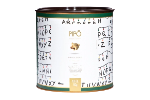 Pipoca Pipo Gourmet Stranger Things Waffle Lt 60g