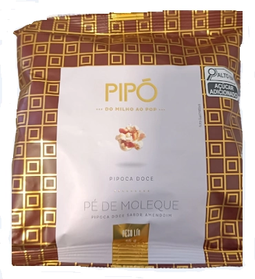 Pipoca Pronta Doce Pé De Moleque Pipó Pacote 45g