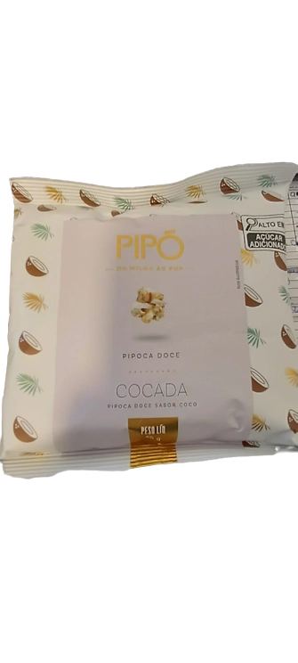 Pipoca Pronta Doce Cocada Pipó Pacote 45g