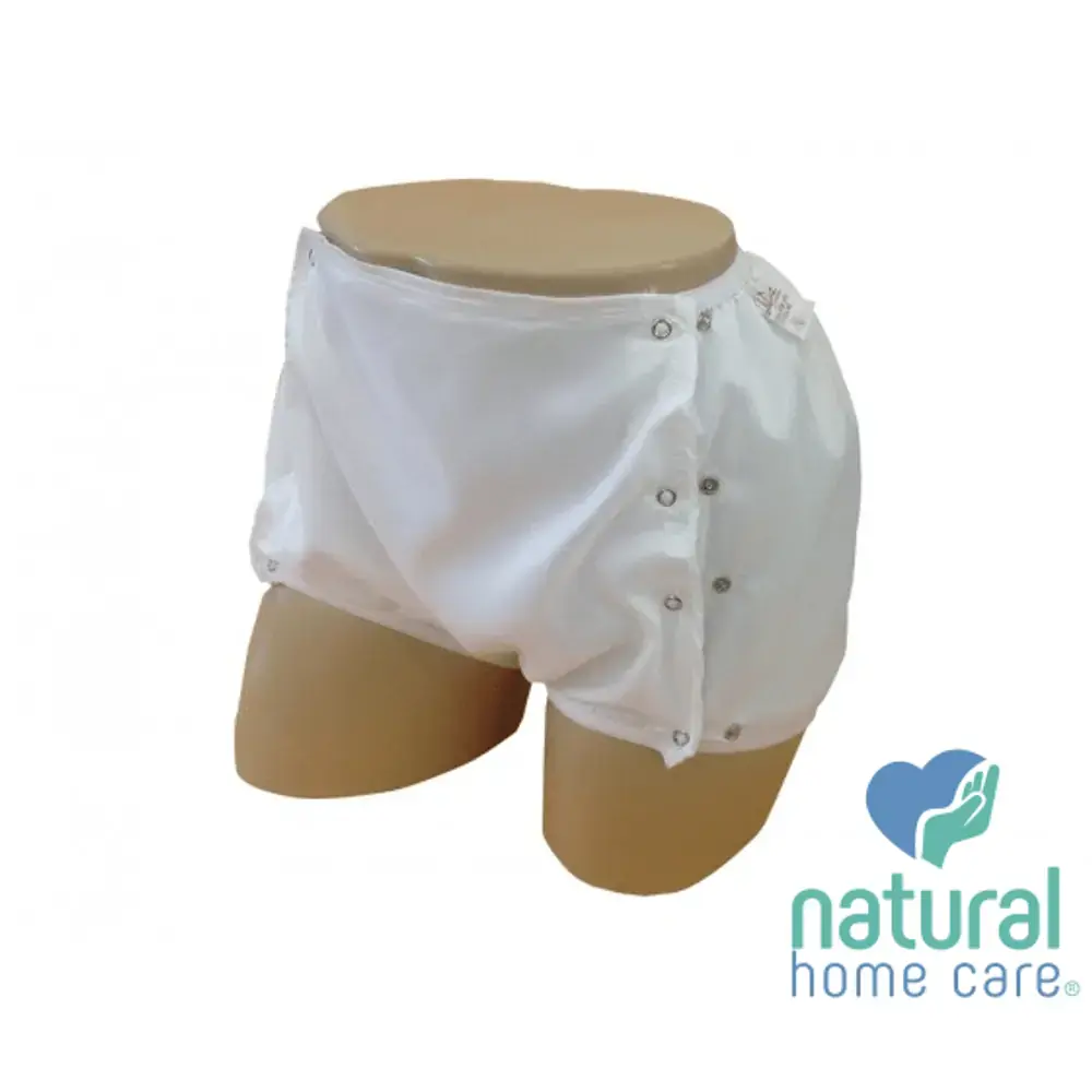Calça Plástica com Botão Branca Natural Home Care - Tamanho M