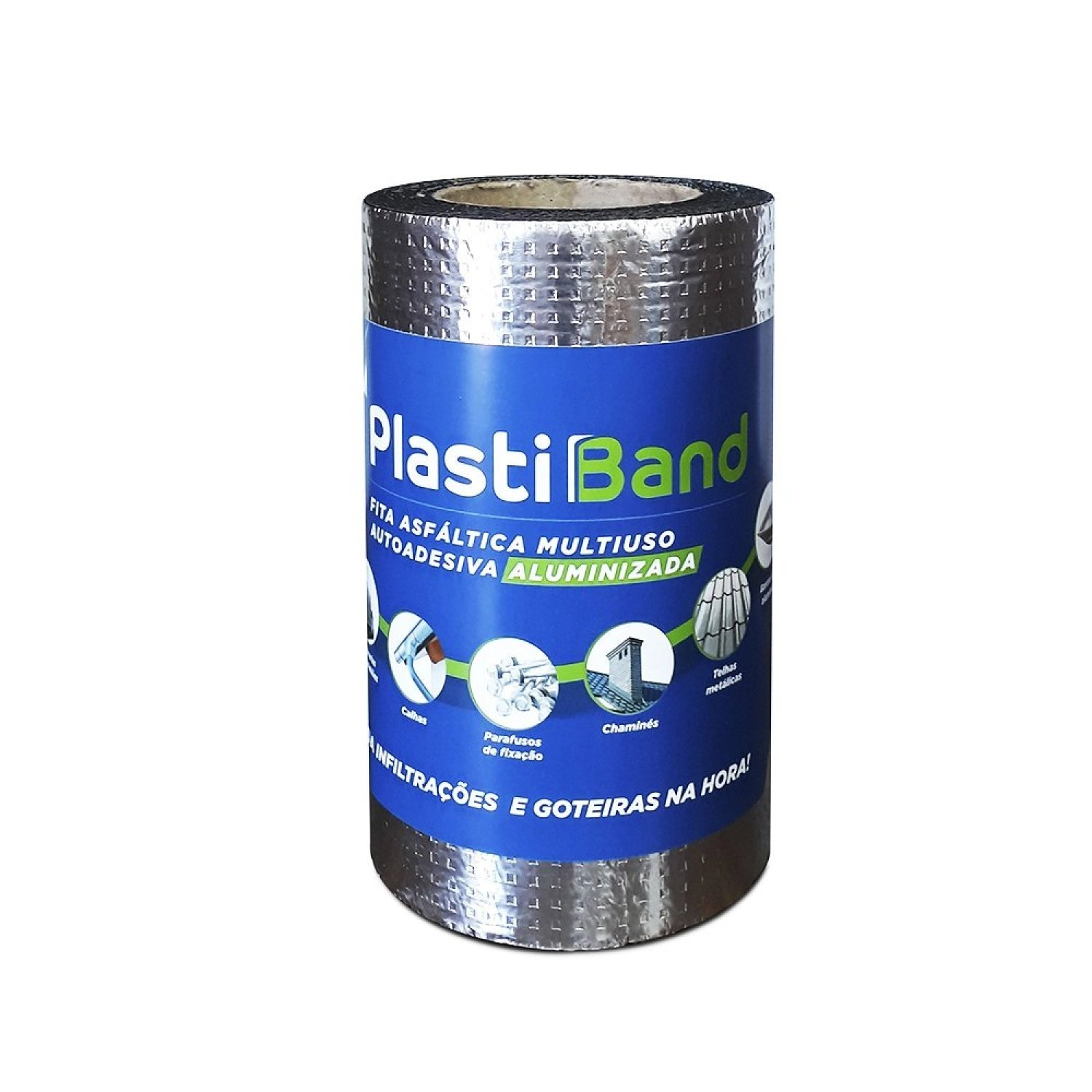 Fita Manta Multiuso 20cmx10m Plastiband Prata