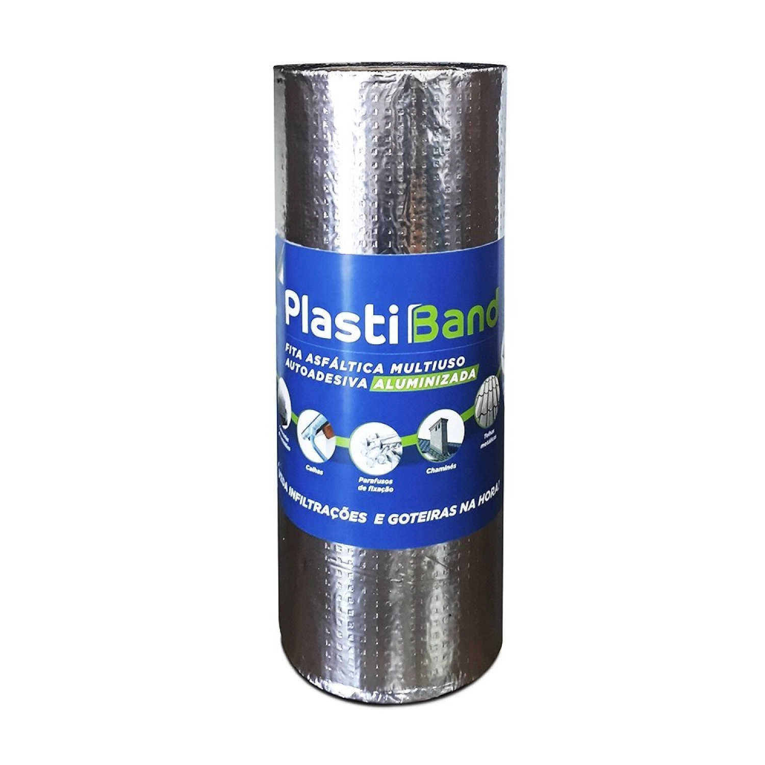Fita Manta Multiuso 30cmx10m Plastiband Prata