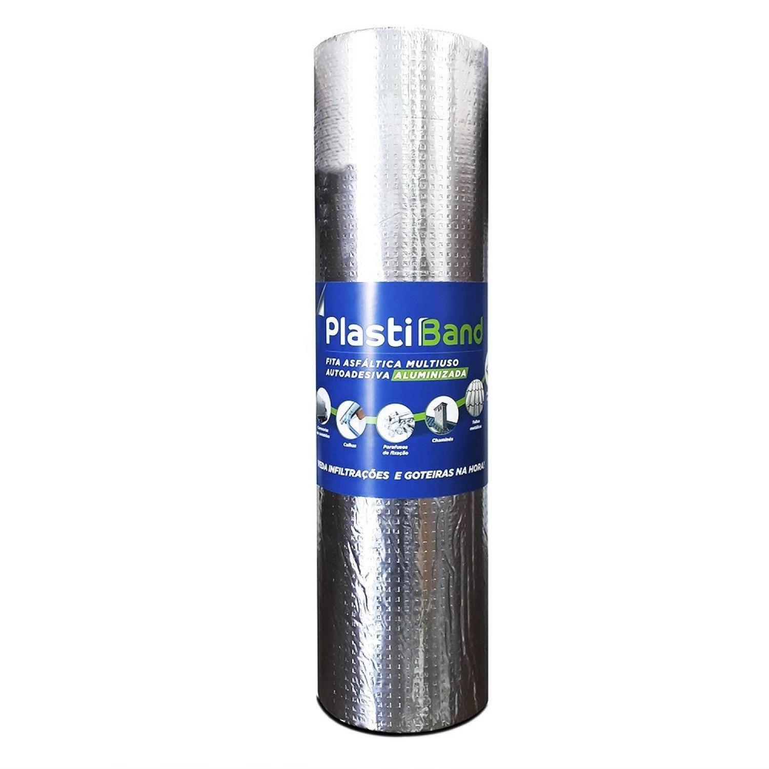 Fita Manta Multiuso 45cmx10m Plastiband Prata