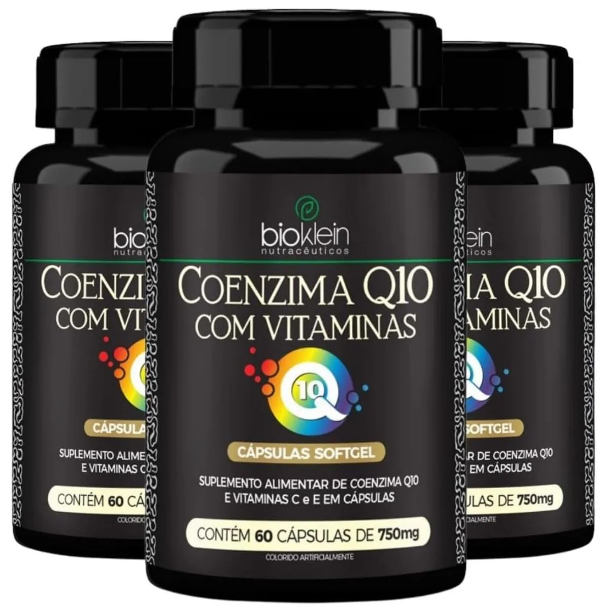 ÓLEO DE COENZIMA Q10 (com Vitaminas C, E) 750mg 60 Caps Bioklein