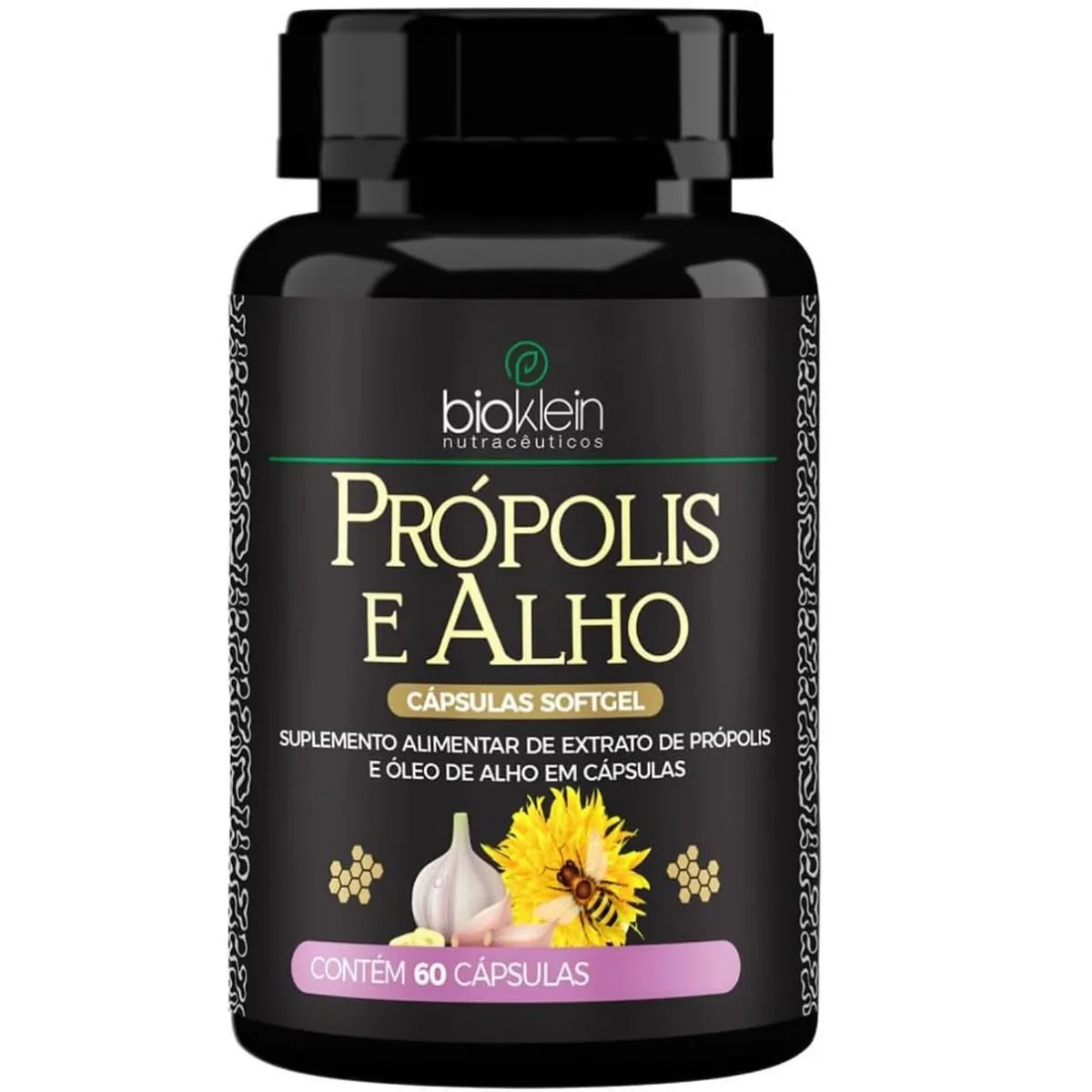 KIT 3 PROPOLIS E ALHO (Extrato de Propolis + Oleo de Alho) 400mg 60 CAPSULAS BIOKLEIN