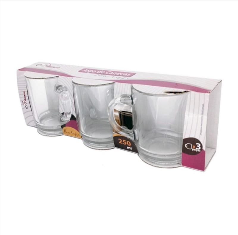 Jg Caneca Para Cafe 250ml C 3 Un 13307