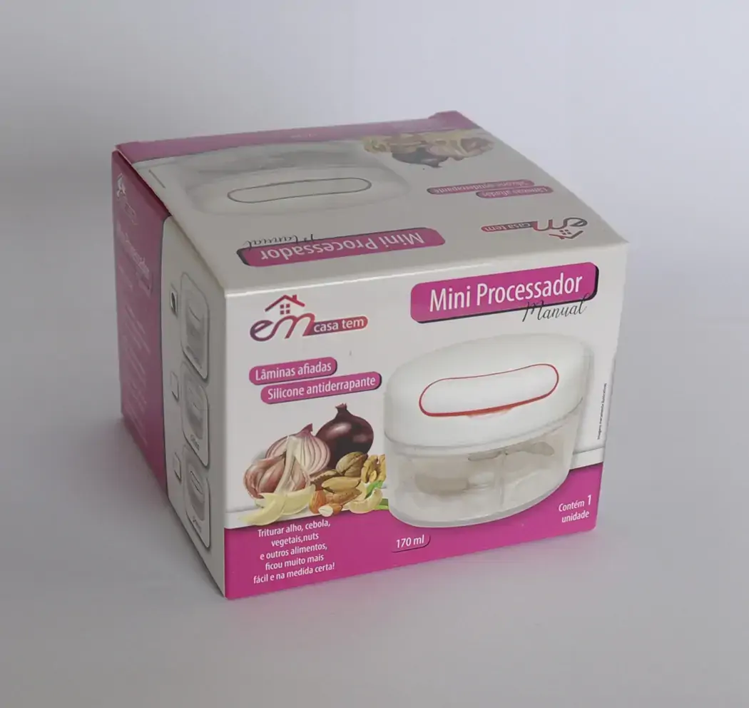 Mini Processador Manual Plastico 170ml