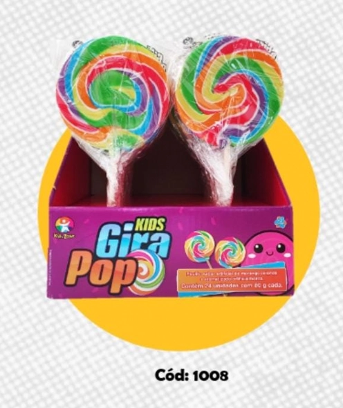 Pirulito Tutti Frutti Kids Zone Gira Pop 79g