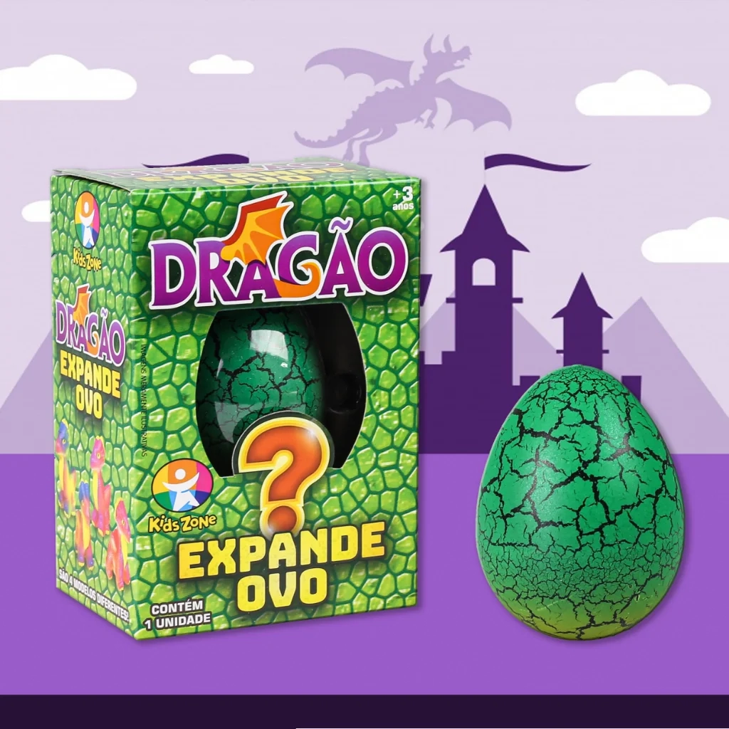 Brinquedo Expande Ovo Dragão Kids Zone