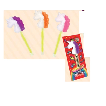 Pirulito Com Cabo Fluorescente Tutti Frutti Uniglow Kids Zone Pacote 9g