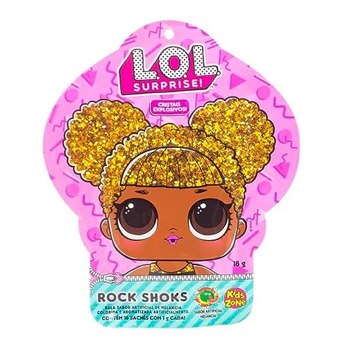 Bala Melancia, Morango Ou Uva L.o.l. Surprise Kids Zone Rock Shoks Pacote 18g