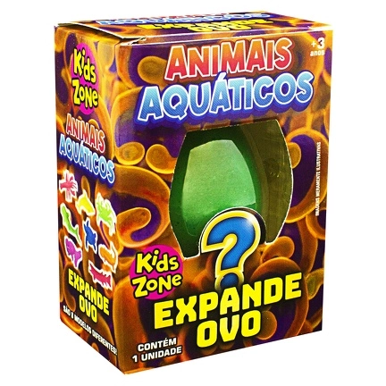 Brinquedo Expande Ovo Animais Aquáticos Kids Zone