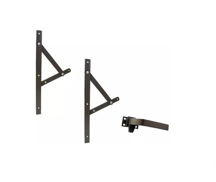Kit Janela Maxim Ar - Braço 30cm - C/ Fecho - Em Bronze