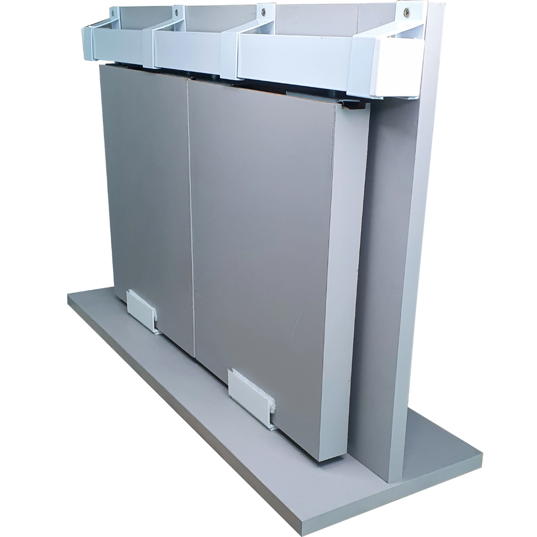 Kit Trilho Correr 2,00m 35x35 Alumínio Branco P/ Duas Portas De 50cm - Rda-4