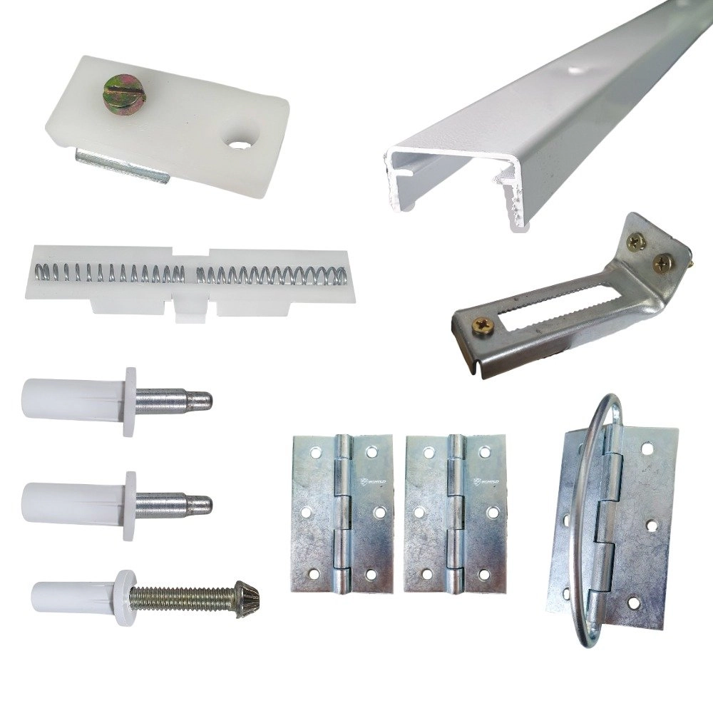 Kit Ferragens P/ Porta Camarão Com Dobradiça - 80 Cm Branco - Alfer