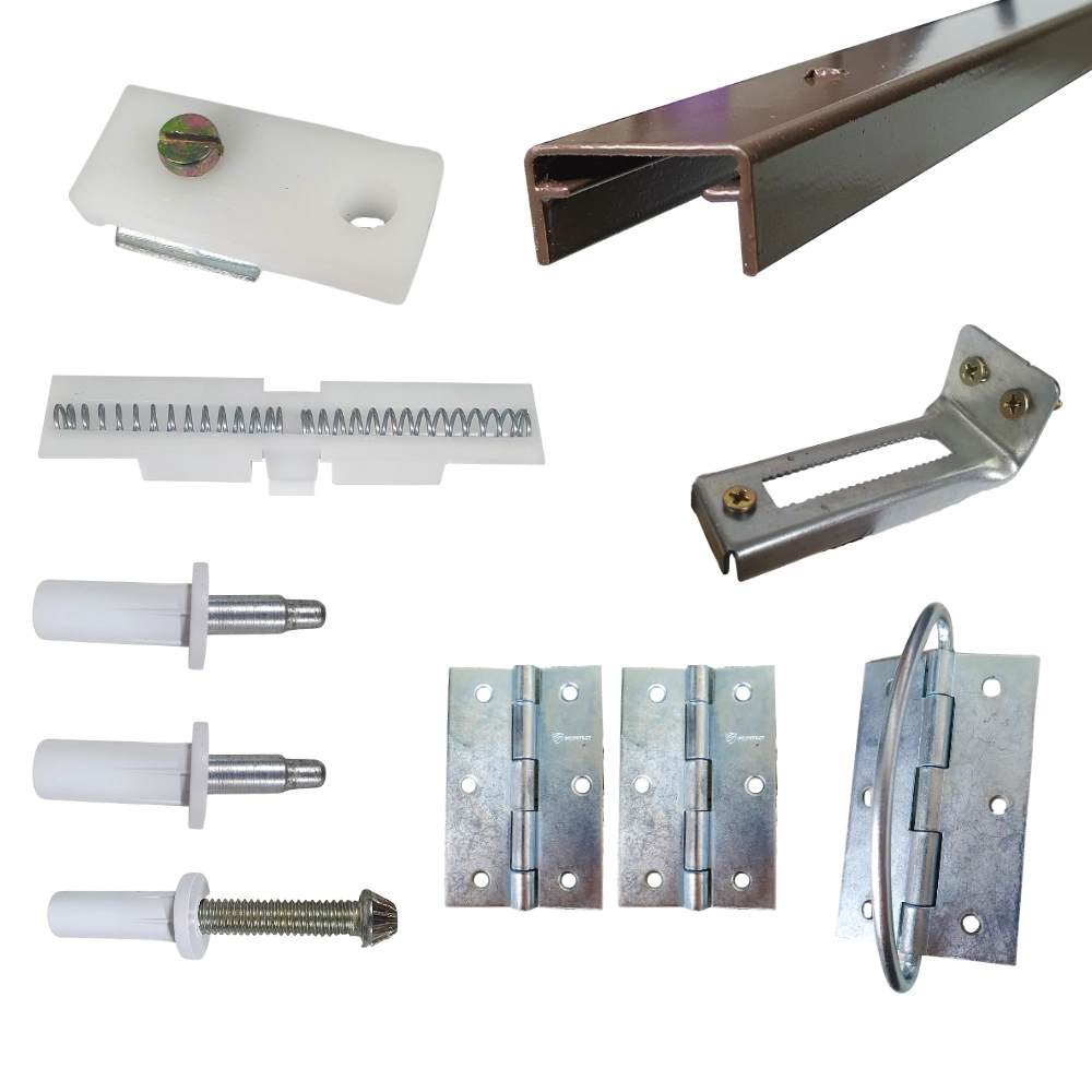 Kit Ferragens P/ Porta Camarão Com Dobradiça - 80 Cm Bronze - Alfer