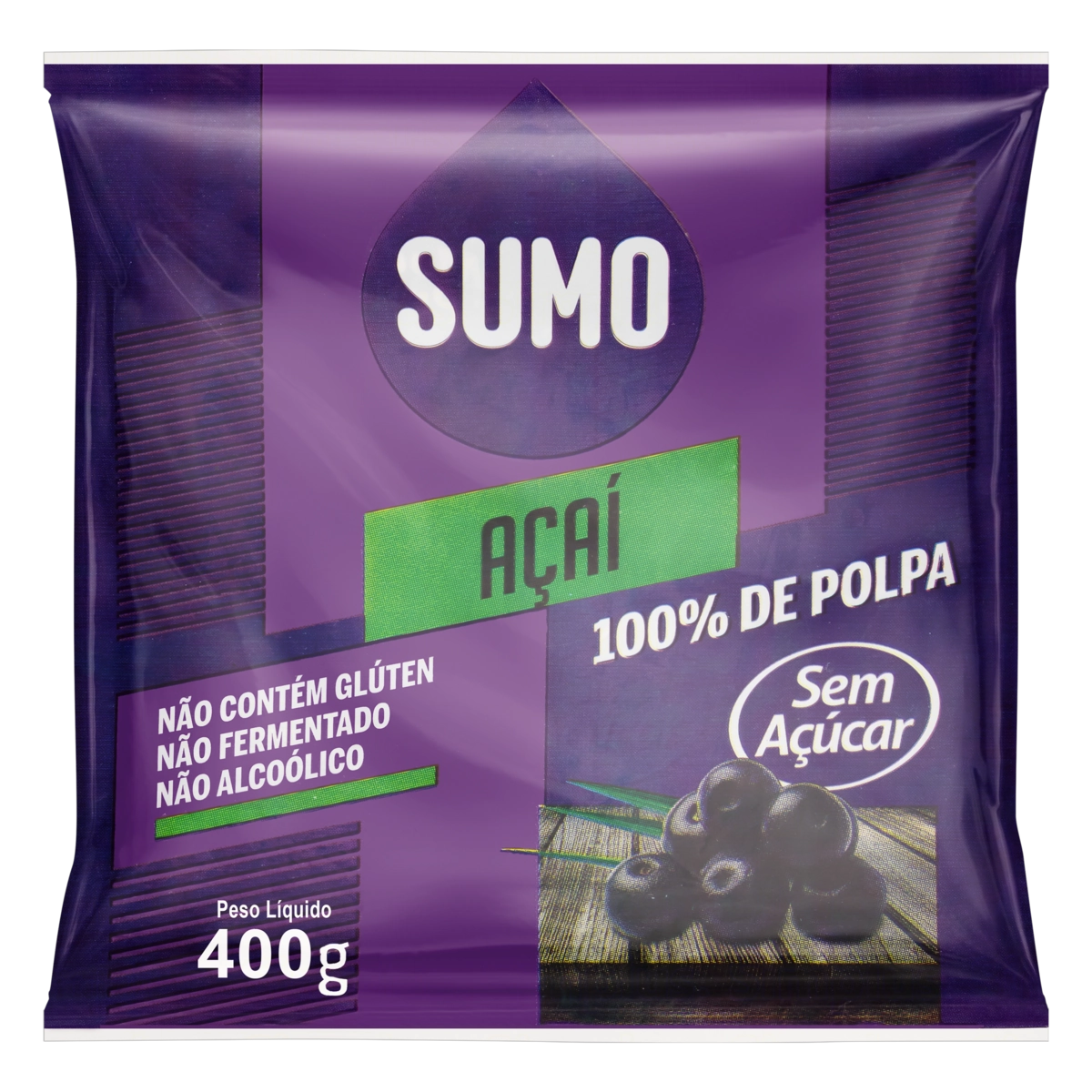 Polpa De Fruta Açaí Sumo Pacote 400g