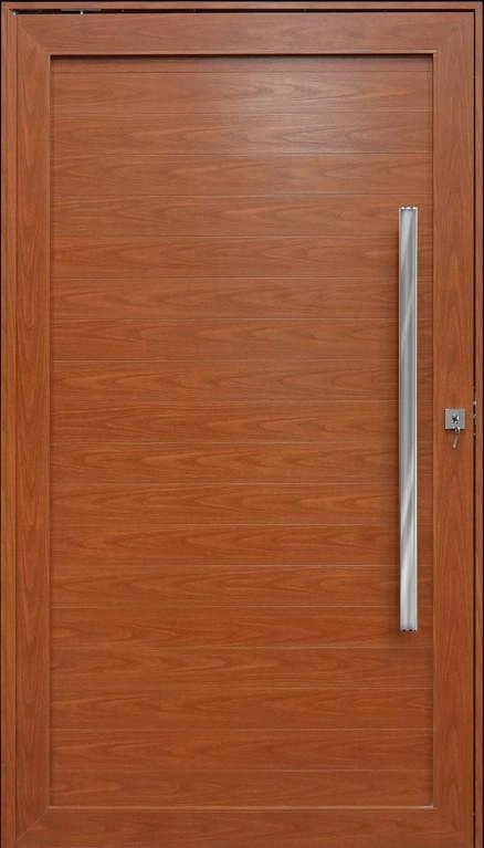 Porta Pivotante Alumínio Lambril Madeiro Esquerda - 210x100