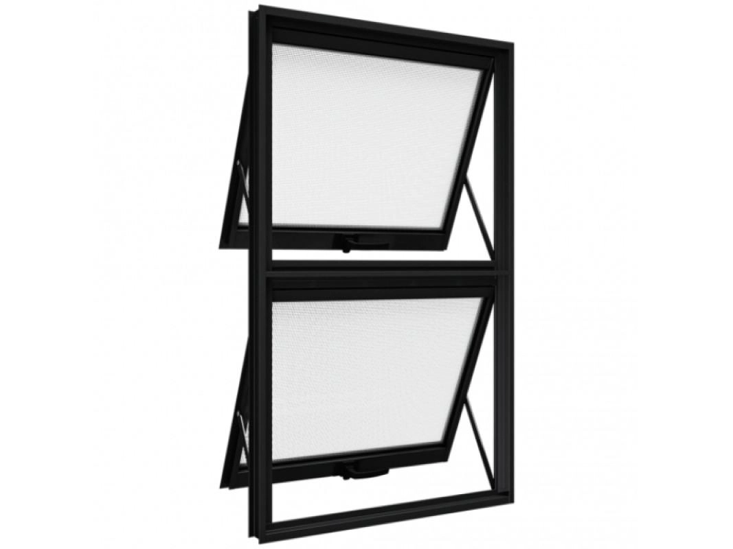 Maxim Ar 2 Seções Em Alumínio Premium Preto - 120x60