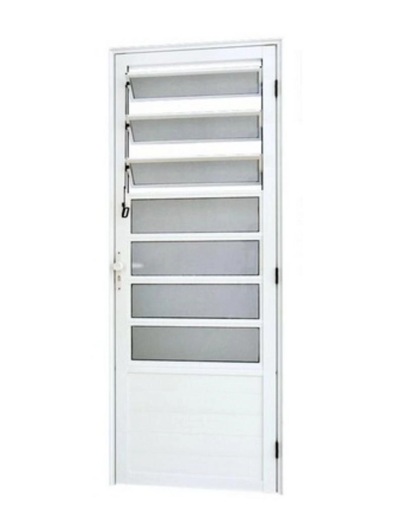 Porta De Alumínio Basculante Branca Maxx Esquerda - 210x80