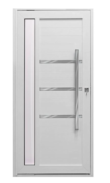 Porta Pivotante C/visor E Friso Lambril Branco "e" 230x110