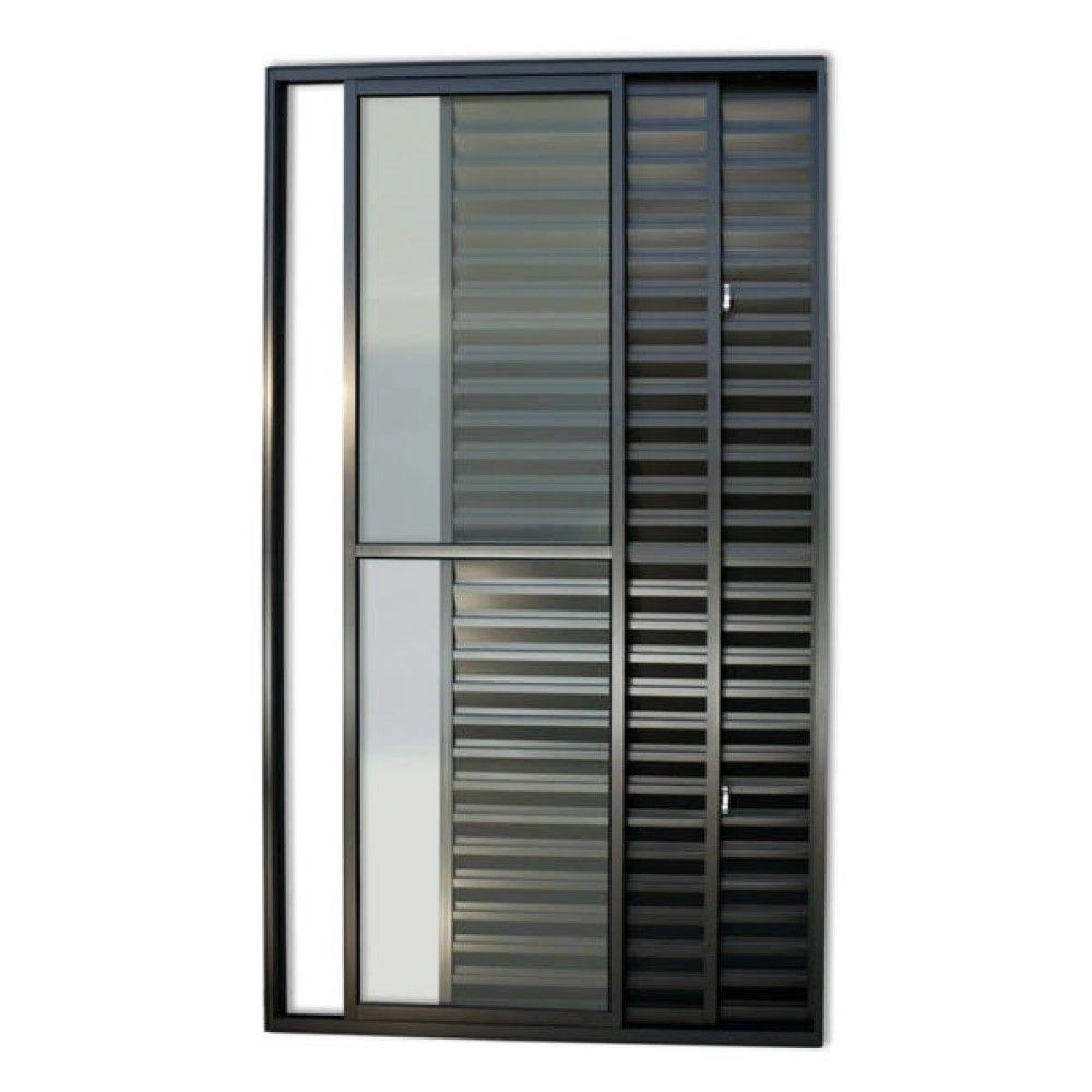 Porta Balcão Veneziana 03 Folhas Preto Maxx - 210x120