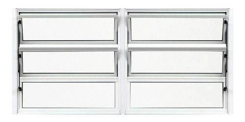 Basculante 2 Seções Em Alumínio Classic Branca - 60x120