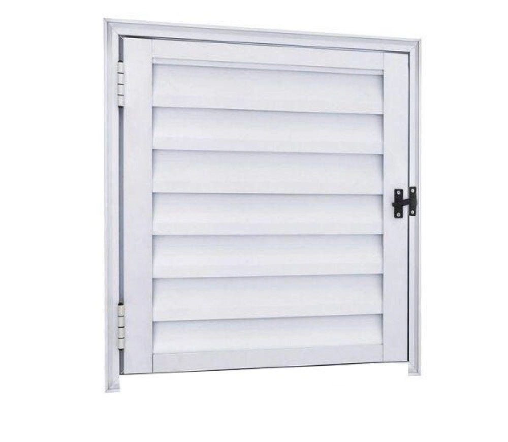 Porta Abrigo Alçapão Alumínio Branco 70x70 - Linha 25