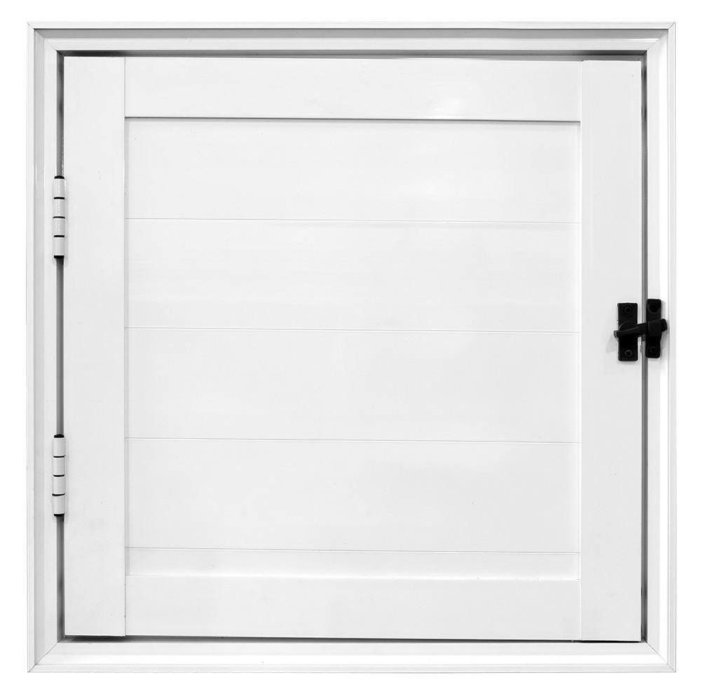 Porta Lambril Abrigo Alçapão Alumínio Branco 80x80 - Linha 25